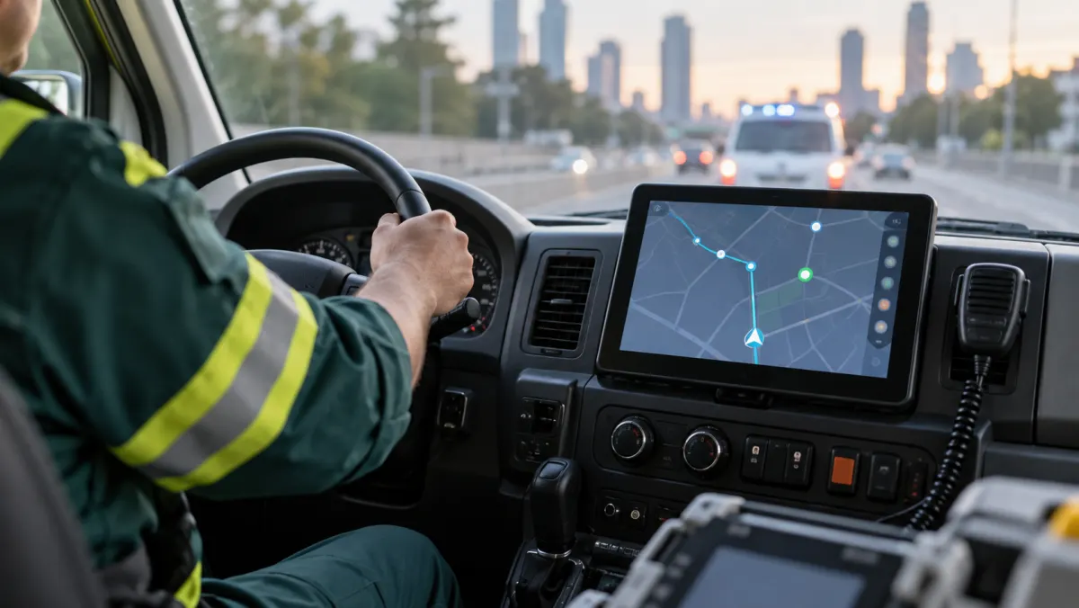 Technologie de géolocalisation embarquée dans une ambulance